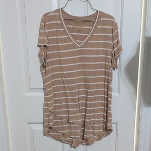 Striped V-Neck Women's Top